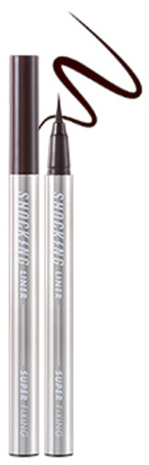 TONYMOLY The Shocking 純素超強定型眼線液, 02棕色, 1個
