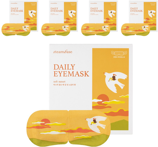 스팀베이스 데일리 아이마스크 해질녘 노을의 향, 5개, 5개입
