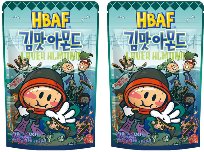 HBAF 杏仁果 海苔味, 190g, 2包