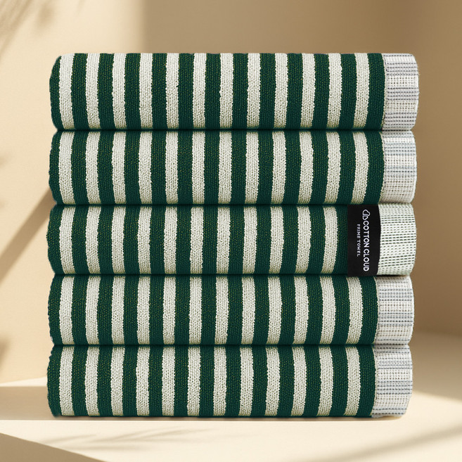 코튼클라우드 투웨이 밴부얀 타월, 트리스 그린, 5개