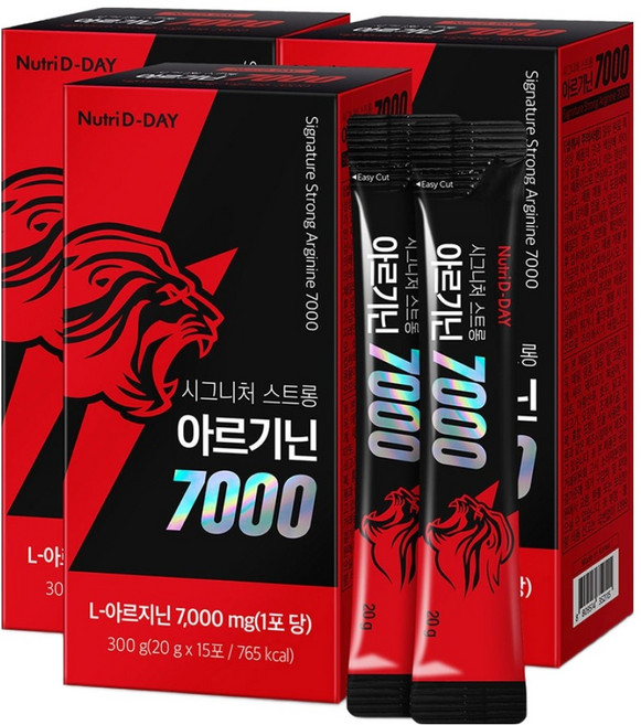 뉴트리디데이 시그니처 스트롱 아르기닌 7000 액상스틱 15p, 300g, 3개