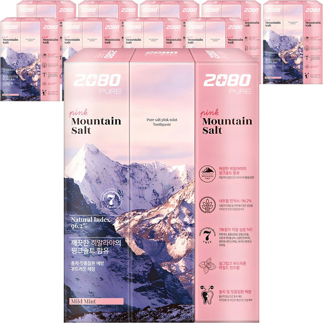 2080 퓨어치약 핑크마일드민트향, 150g, 30개