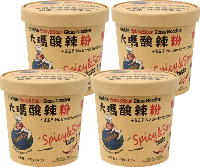 DaMa 大瑪南洋蔬食 酸辣粉 133g, 4入