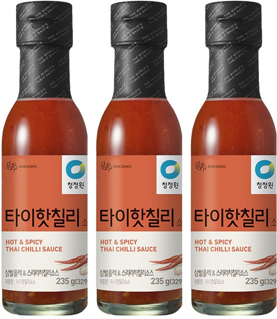 청정원 타이 핫 칠리 소스, 235g, 3개