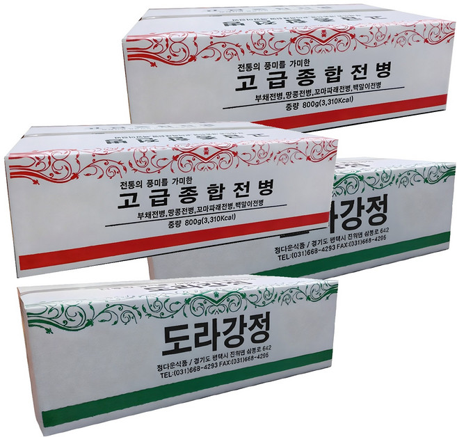 정다운식품 고급종합전병 800g + 도라강정 600g, 2세트, 1.4kg