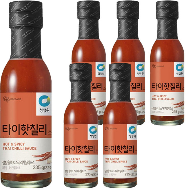 청정원 타이 핫 칠리 소스, 235g, 6개