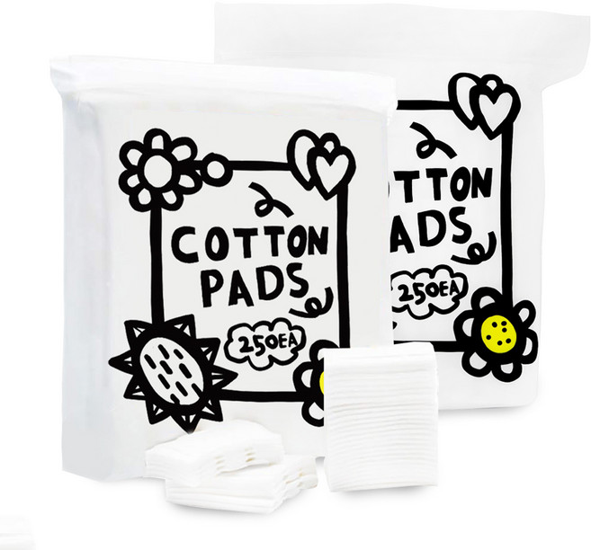 씨조 순면 퓨어 소프트 양면 화장솜, 2개, 250개입