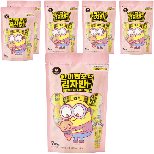 한끼한포 스틱 김자반 7p, 70g, 6개