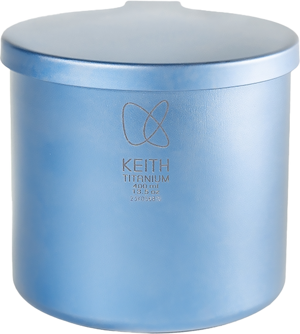 keith Titanium 鎧斯 CC炫彩鈦杯 400ml Ti3256, 冰川藍, 1個