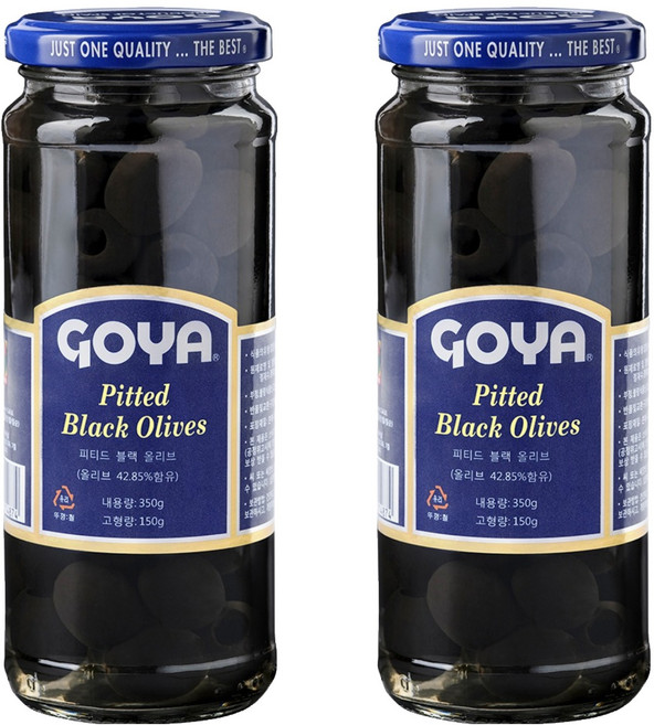 고야 피티드 블랙 올리브 절임, 350g, 2개