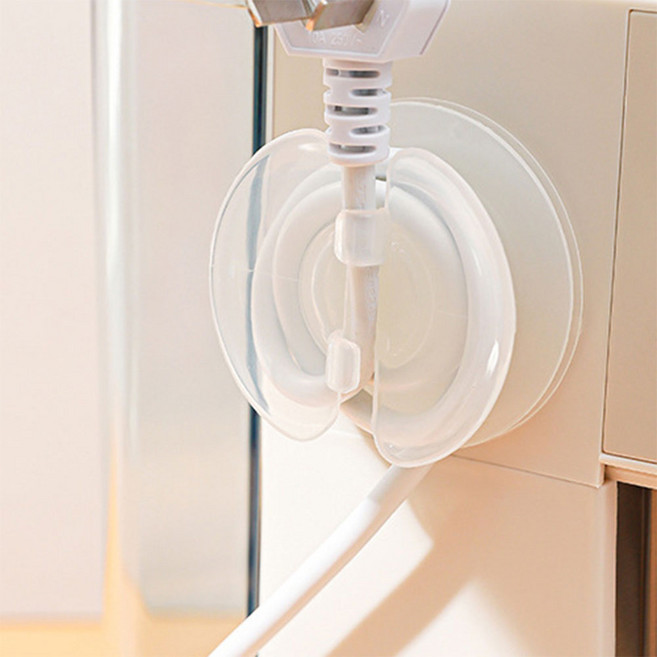 피키픽스 케이블정리 원형 접착식 홀더 + 접착스티커 세트, 반투명, 5세트