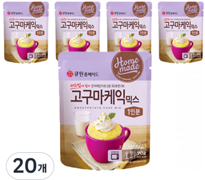 큐원 홈메이드 고구마케익 믹스, 20개, 70g