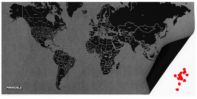 Palomar 拼世界地圖 迷你版 可清洗回收羊毛氈材質 適合壁掛 附贈15個專屬拼針