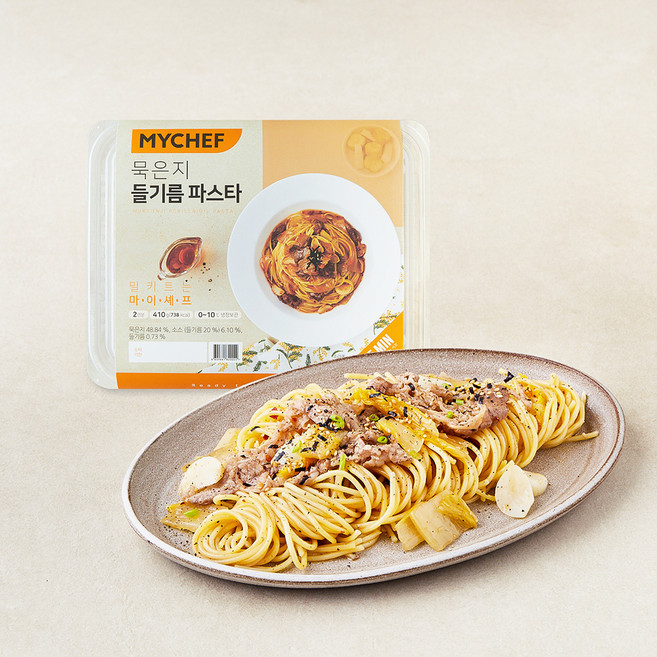 마이셰프 묵은지 들기름 파스타 2인분 밀키트, 410g, 1개