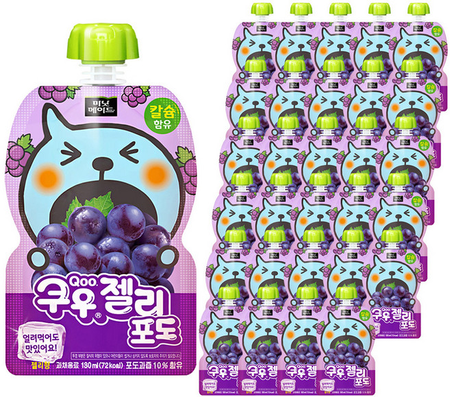 미닛메이드 쿠우 젤리 포도, 30개, 130ml