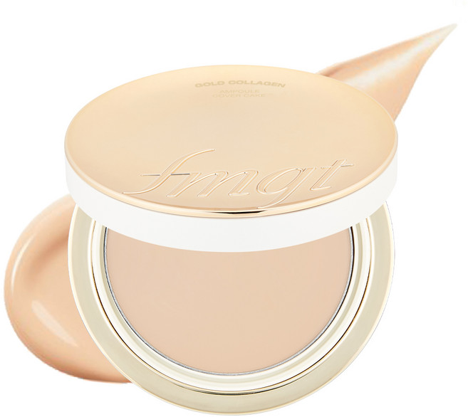 THE FACE SHOP 菲詩小舖 FMGT黃金膠原蛋白安瓶粉餅, 201 Apricot Beige, 1個