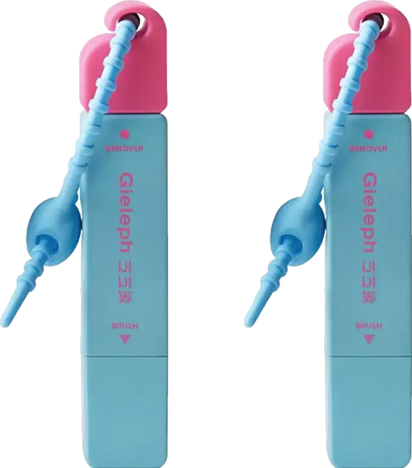 芝芝象 去漬筆 附掛繩 藍色, 12ml, 2個