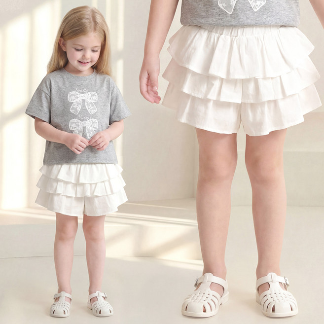 hejmini 安潔琳荷葉邊褲裙