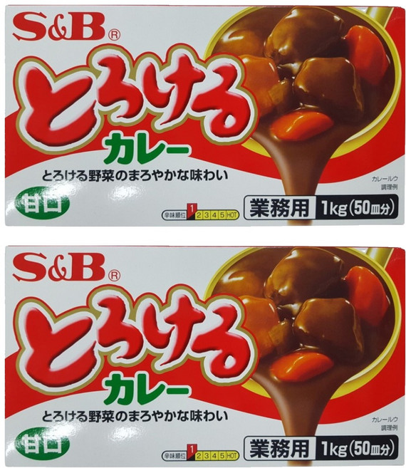 에스앤비 토로케루 카레 소스믹스 순한맛, 1kg, 2개