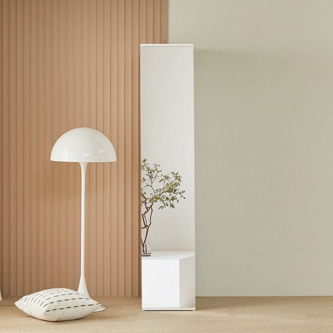 웰퍼니쳐 트로이 슬라이딩 옷장 거울장형 400 방문설치, 화이트