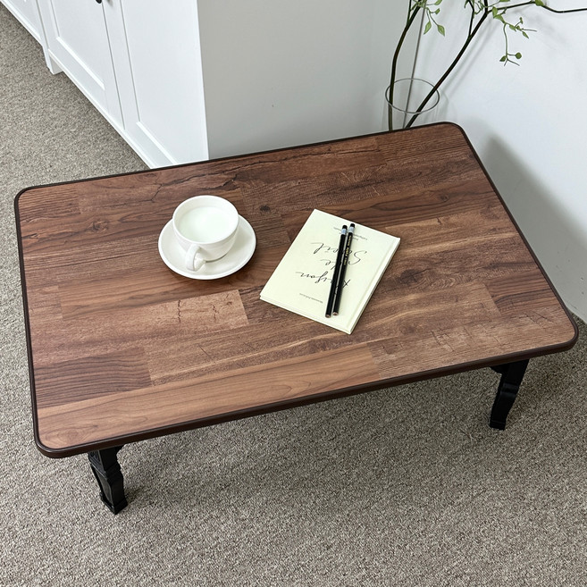 한일 국내제작 접이식 다용도 테이블, 브라운월넛