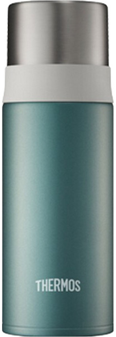 THERMOS 膳魔師 FFM-351K 杯蓋式真空保溫瓶 350ml 銀綠色 保溫保冷, 1個