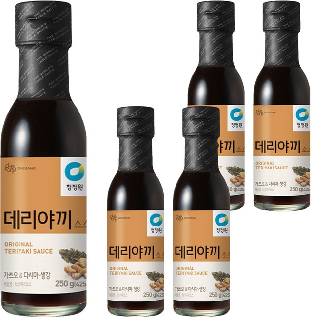 청정원 데리야끼 소스, 250g, 5개