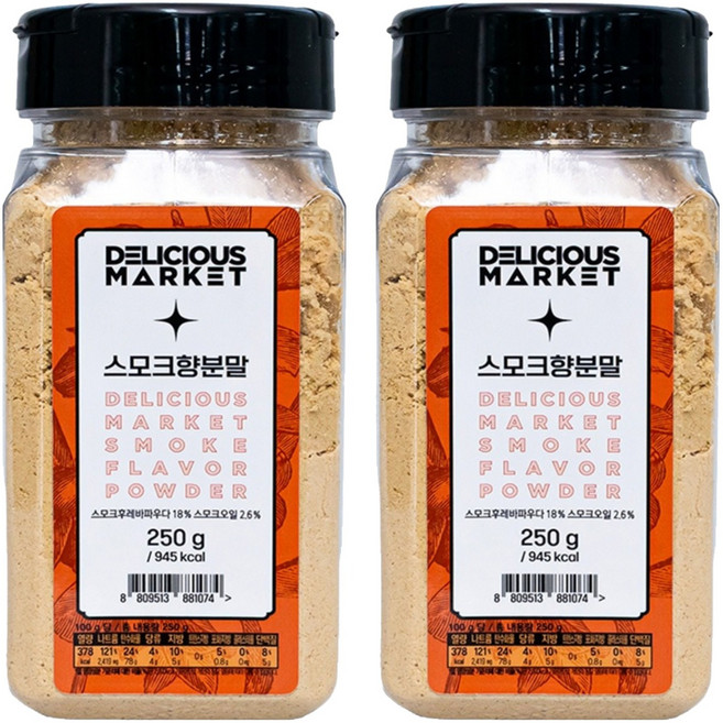 딜리셔스마켓 스모크향 분말 중형, 250g, 2개