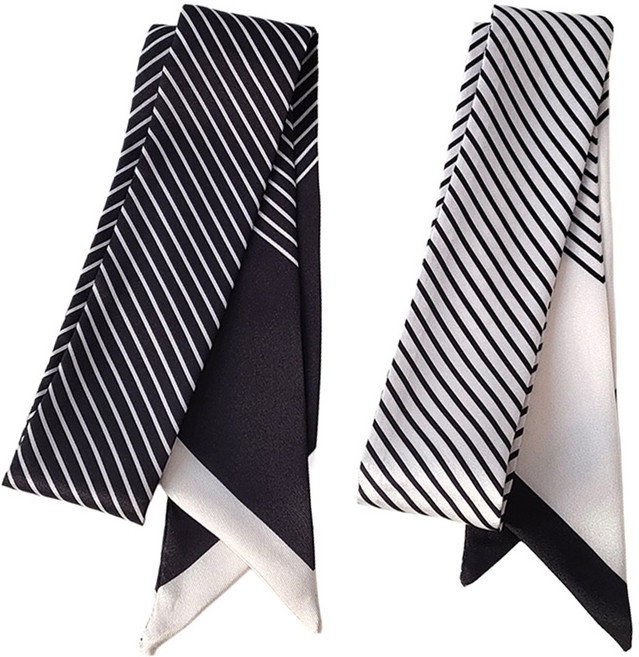 varvisu 條紋迷你領巾兩件組