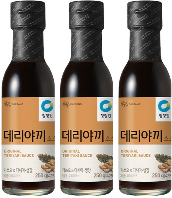 청정원 데리야끼 소스, 250g, 3개