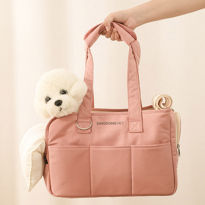 딩동펫 반려동물 코튼 코지 멀티 이동가방, 핑크