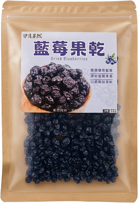 伊貝果然 藍莓果乾, 90g, 1個