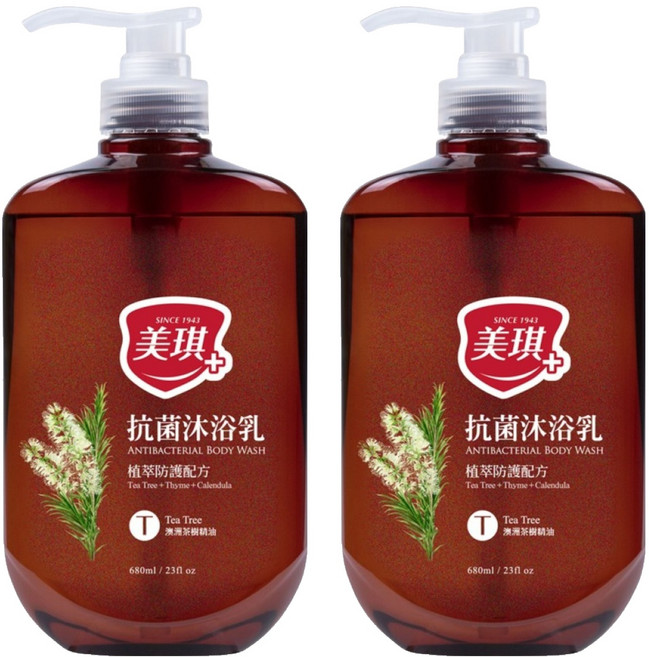美琪 抗菌沐浴乳 茶樹, 680ml, 2瓶