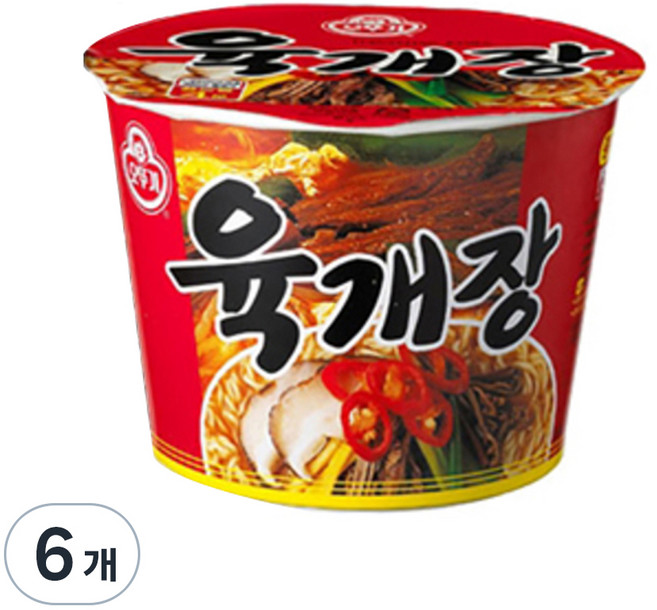 오뚜기 육개장 용기 110g, 6개