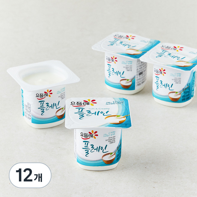 요플레 플레인 멀티, 85g, 12개