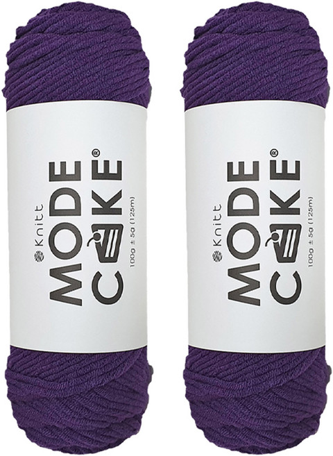 Knitt Mode Cake 線 100g, 20 紫色, 2個