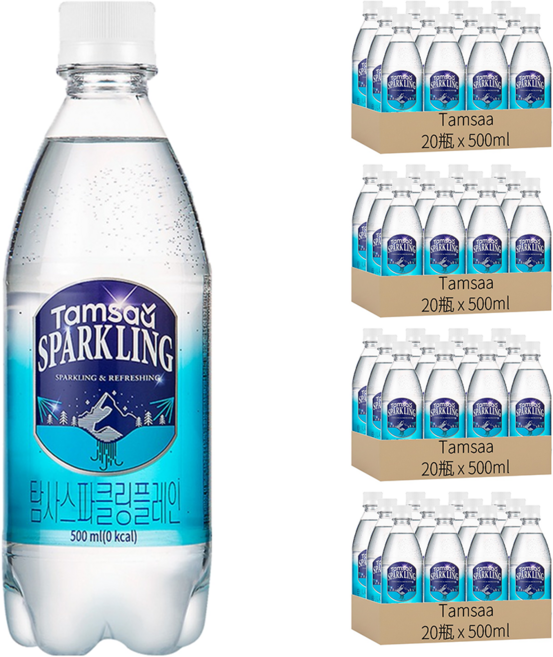 Tamsaa 氣泡水, 500ml, 80瓶