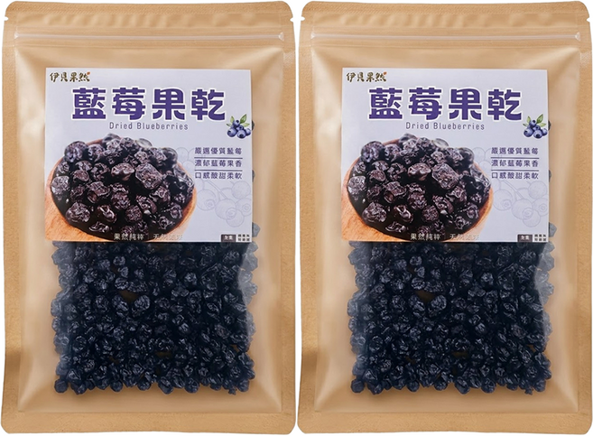 伊貝果然 藍莓果乾, 90g, 2個