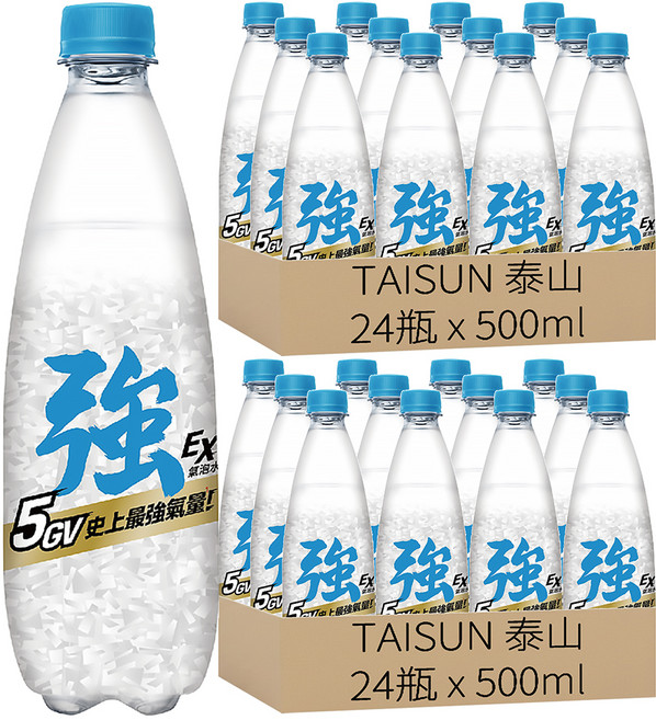 TAISUN 泰山 CHEERS EX 強氣泡水, 500ml, 48瓶