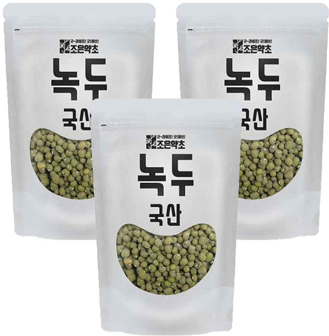 조은약초 생 녹두, 500g, 1개입, 3개