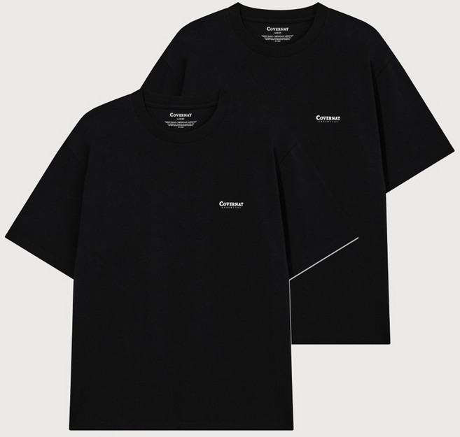 커버낫 남녀공용 쿨 코튼 티셔츠 2p