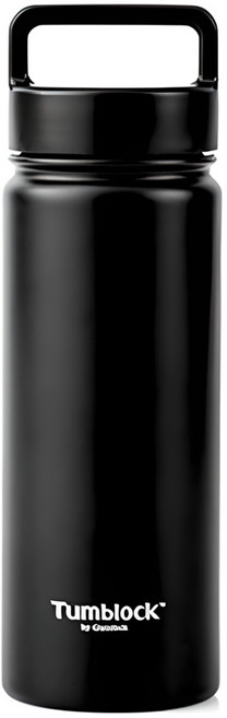 텀블락 스포티 핸들 텀블러, 블랙, 500ml, 1개