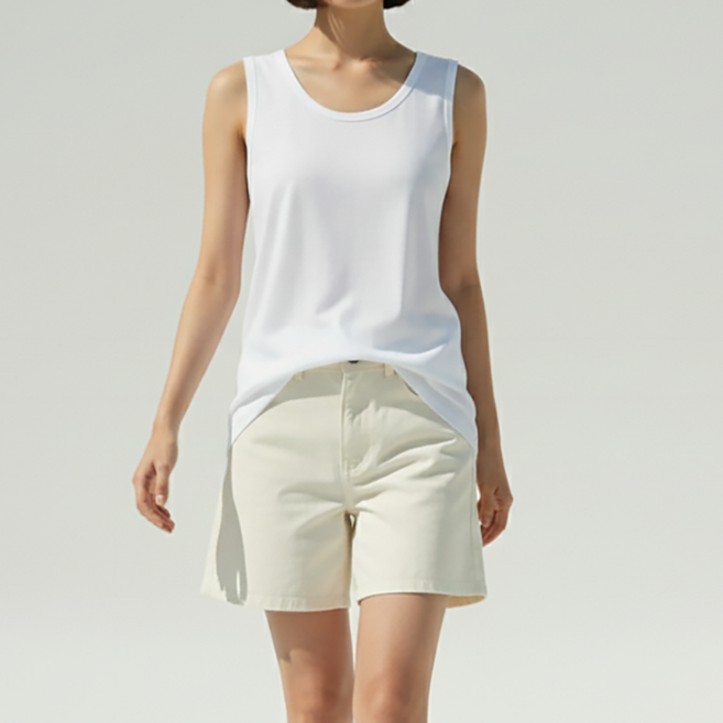 페이퍼먼츠 여성용 에이나 U넥 핫 걸 슬라브 나시 13650