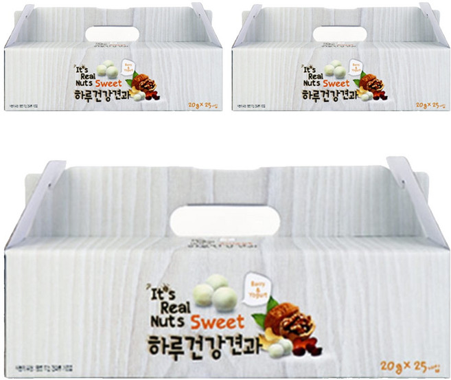 잇츠리얼넛츠 스위트 하루건강견과 베리 앤 요거트 믹스넛, 500g, 3박스