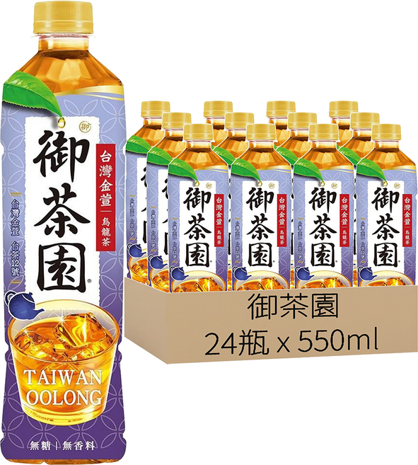 御茶園 台灣金萱烏龍茶 無糖無香料, 24瓶, 550ml