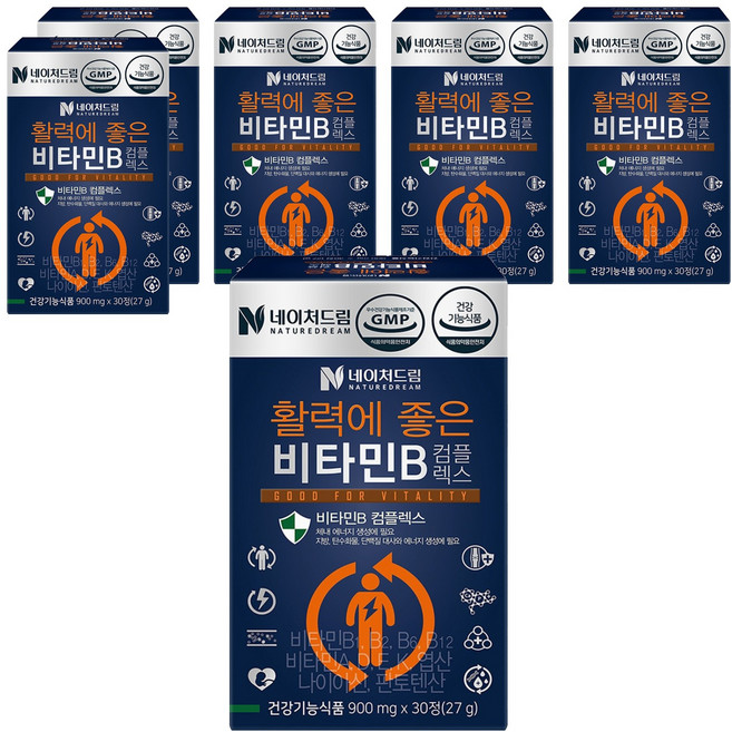 네이처드림 활력에 좋은 비타민B 컴플렉스, 30정, 6개