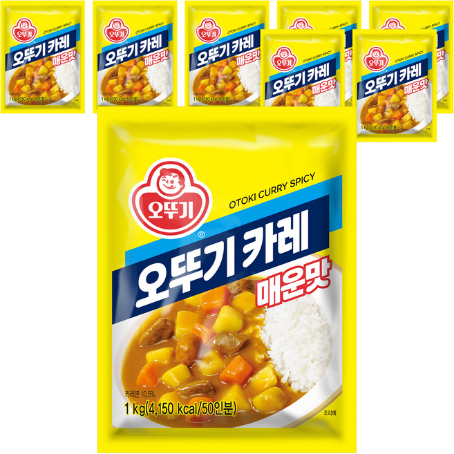 오뚜기 카레 매운맛, 1kg, 8개