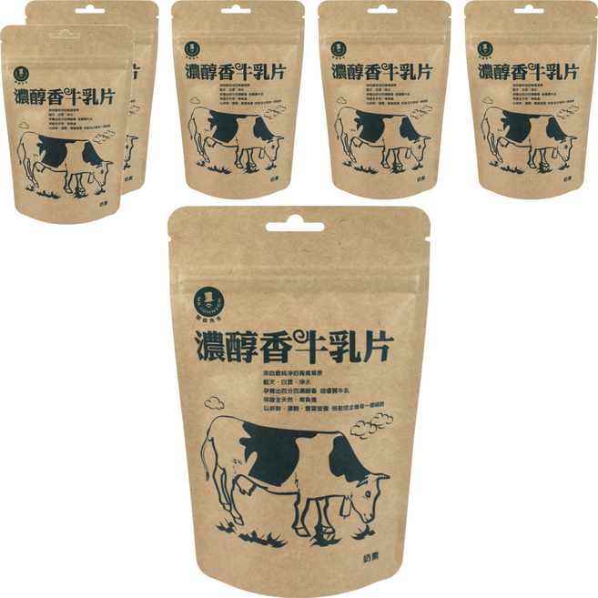MR.JOHNSON 強森先生 濃醇香 牛乳片, 100g, 6包