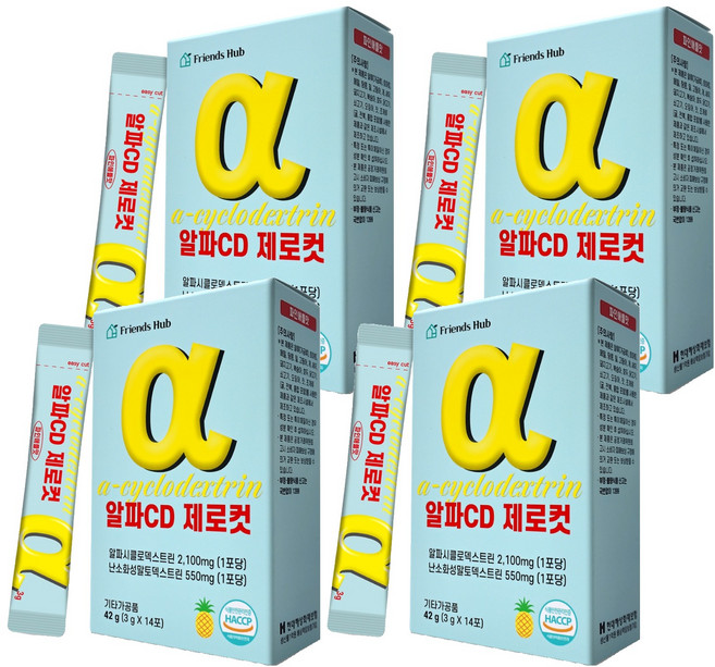 프렌즈허브 알파시클로덱스트린 알파CD 제로컷, 4개, 42g