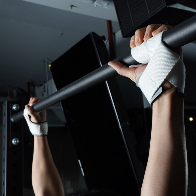 프로스펙스 스트렝스 리프팅 스트랩 양손세트, 화이트, 1세트